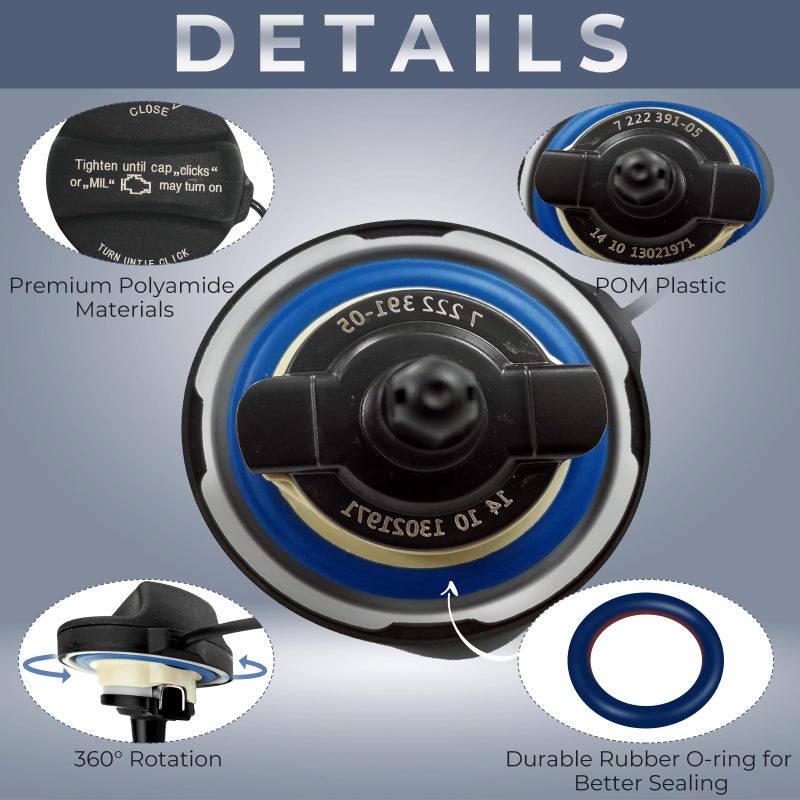 Manymiba Gas Cap  Fuel Cap For BMW Mini Cooper X1 X2 X3 X4 X5 X6 128i 135i 228i 320i 323i 325i xi 328i 330i 335i 428i 525i 528i 530i 535i 650i 740i 745i 750i M3 M4 M5 M6 Z4 E39 E46 E60 E90 F01 F02 F07 10844 - Image 3